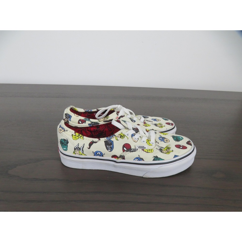 Vans Marvel Comics Shoes Womens 6.5 White Canvas Low Top Lace Up Sneakers